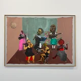 Painting by Tereza Kutala Firmino of the exhibition Tomorrow, I Become a Woman at Nagel Draxler Cologne